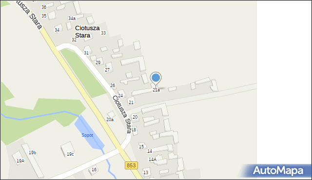 Ciotusza Stara, Ciotusza Stara, 21a, mapa Ciotusza Stara