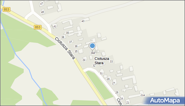 Ciotusza Stara, Ciotusza Stara, 34a, mapa Ciotusza Stara