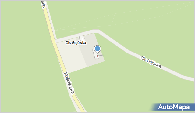 Cis Gajówka, Cis Gajówka, 1, mapa Cis Gajówka