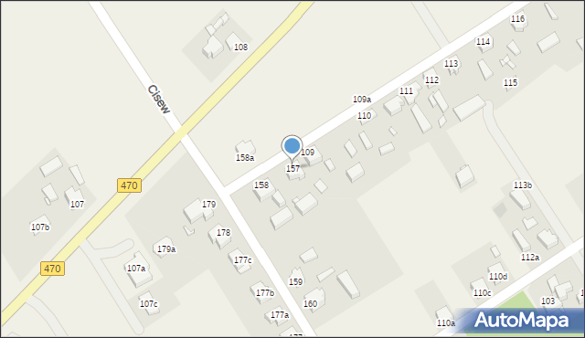 Cisew, Cisew, 157, mapa Cisew