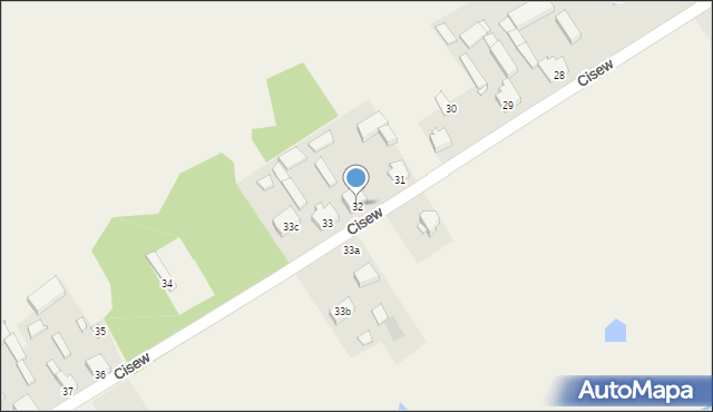 Cisew, Cisew, 32, mapa Cisew