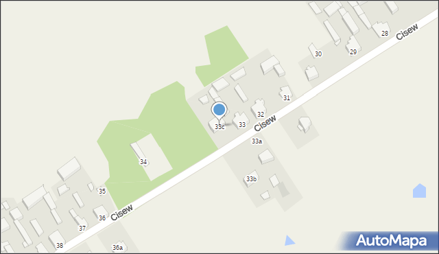 Cisew, Cisew, 33c, mapa Cisew