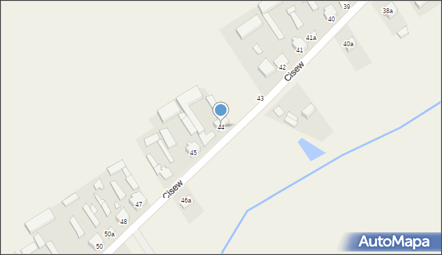 Cisew, Cisew, 44, mapa Cisew