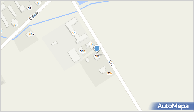 Cisew, Cisew, 56a, mapa Cisew