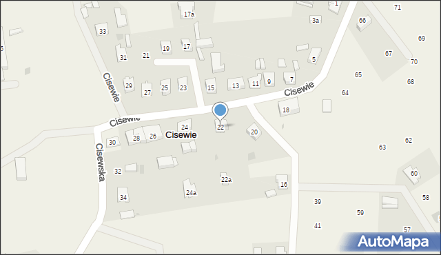 Cisewie, Cisewie, 22, mapa Cisewie