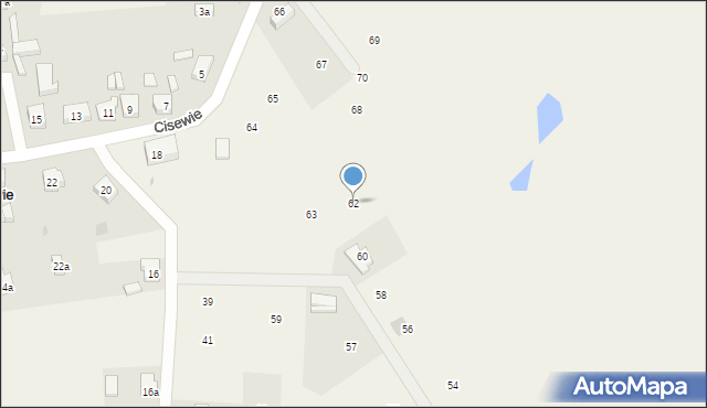 Cisewie, Cisewie, 62, mapa Cisewie