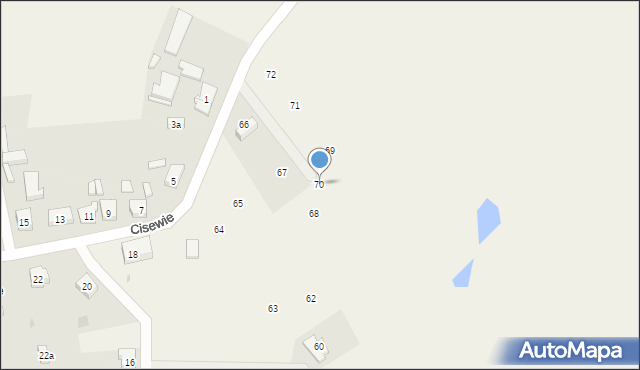 Cisewie, Cisewie, 70, mapa Cisewie