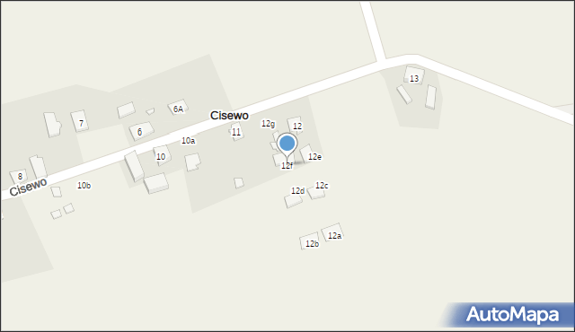 Cisewo, Cisewo, 12f, mapa Cisewo
