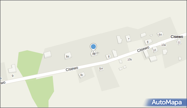 Cisewo, Cisewo, 8B, mapa Cisewo