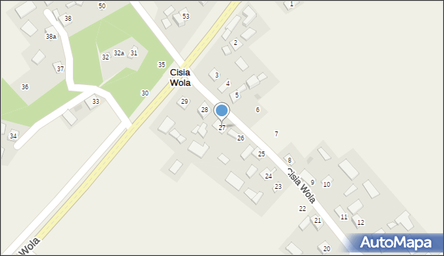 Cisia Wola, Cisia Wola, 27, mapa Cisia Wola