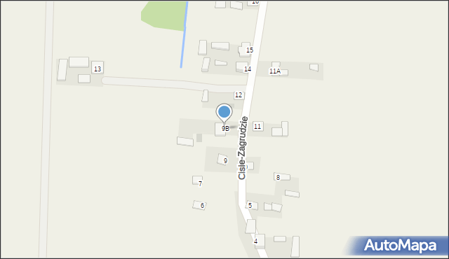 Cisie-Zagrudzie, Cisie-Zagrudzie, 9B, mapa Cisie-Zagrudzie