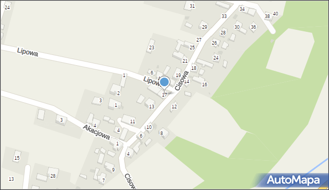 Cisiec, Cisowa, 17, mapa Cisiec