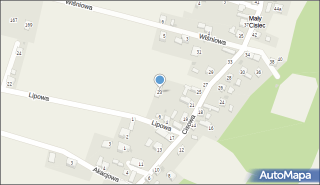 Cisiec, Cisowa, 23, mapa Cisiec