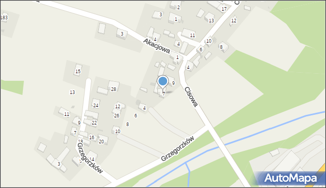 Cisiec, Cisowa, 7, mapa Cisiec