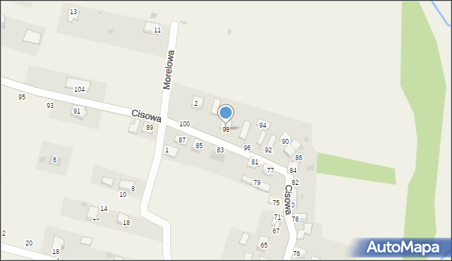 Cisiec, Cisowa, 98, mapa Cisiec