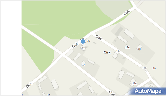Cisk, Cisk, 21, mapa Cisk