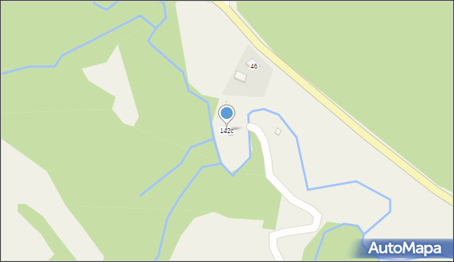 Cisna, Cisna, 142c, mapa Cisna