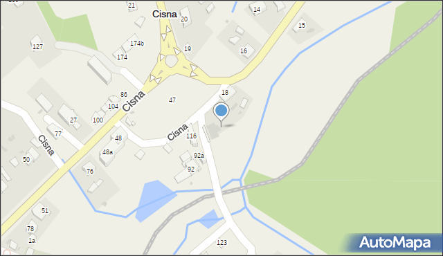 Cisna, Cisna, 18a, mapa Cisna
