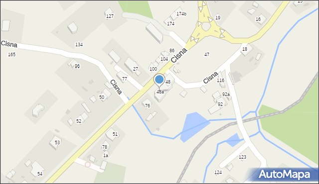 Cisna, Cisna, 48a, mapa Cisna