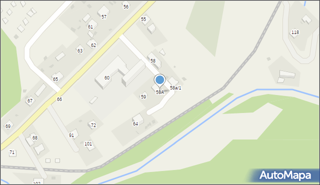 Cisna, Cisna, 59A, mapa Cisna