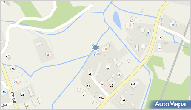Cisna, Cisna, 81, mapa Cisna