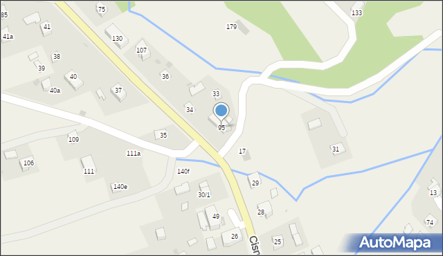 Cisna, Cisna, 95, mapa Cisna