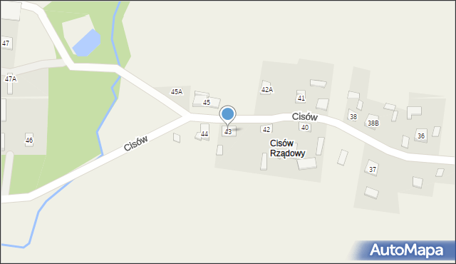 Cisów, Cisów, 43, mapa Cisów