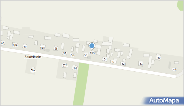 Cisów, Cisów, 55A, mapa Cisów