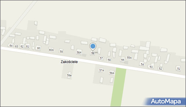 Cisów, Cisów, 58, mapa Cisów