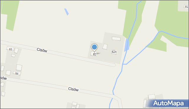 Cisów, Cisów, 82, mapa Cisów