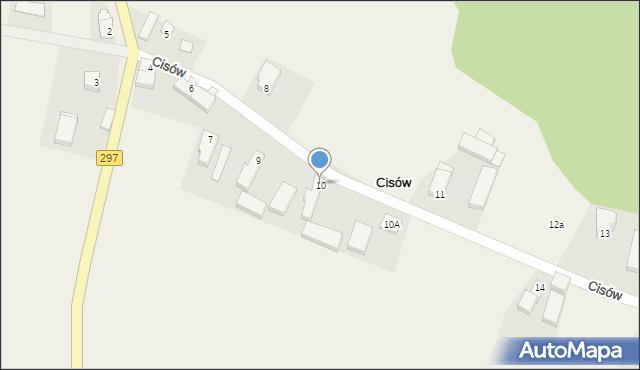 Cisów, Cisów, 10, mapa Cisów