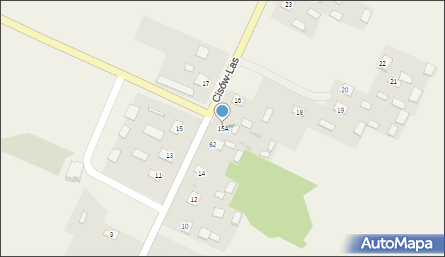 Cisów-Las, Cisów-Las, 15A, mapa Cisów-Las