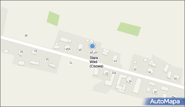 Cisowa, Cisowa, 44A, mapa Cisowa