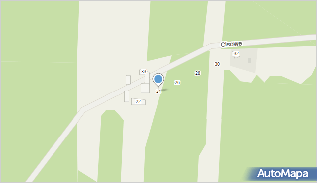 Cisowe, Cisowe, 24, mapa Cisowe