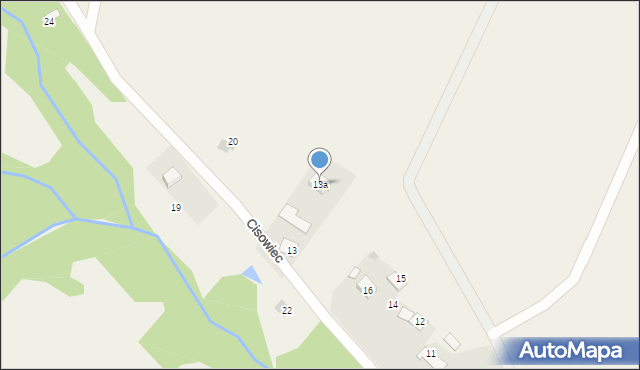 Cisowiec, Cisowiec, 13a, mapa Cisowiec