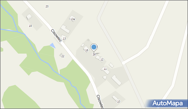 Cisowiec, Cisowiec, 14, mapa Cisowiec