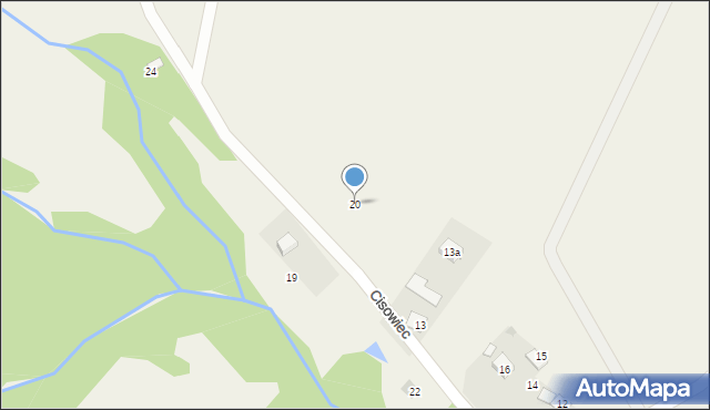 Cisowiec, Cisowiec, 20, mapa Cisowiec
