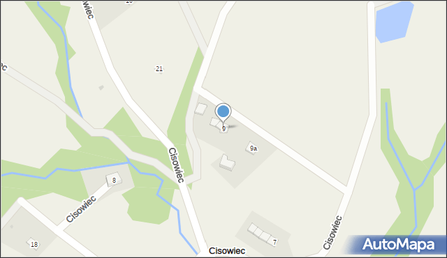 Cisowiec, Cisowiec, 9, mapa Cisowiec