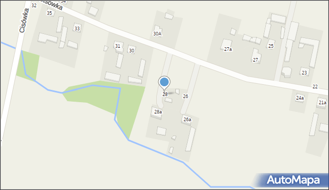 Cisówka, Cisówka, 28, mapa Cisówka