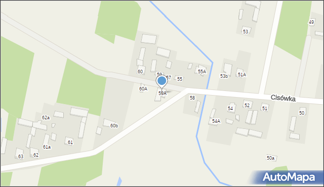 Cisówka, Cisówka, 59A, mapa Cisówka