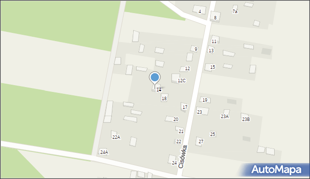 Cisówka, Cisówka, 14A, mapa Cisówka