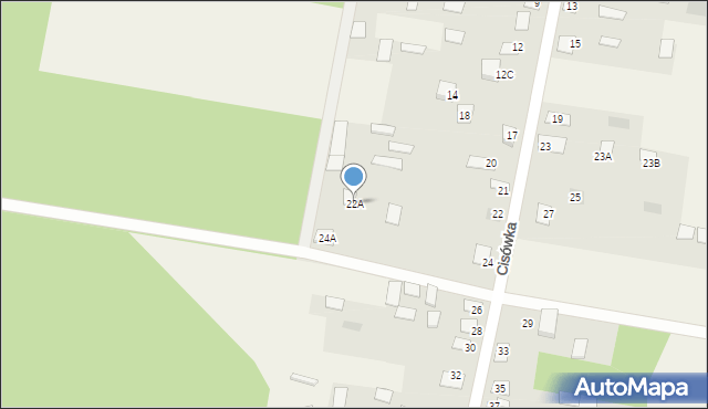Cisówka, Cisówka, 22A, mapa Cisówka