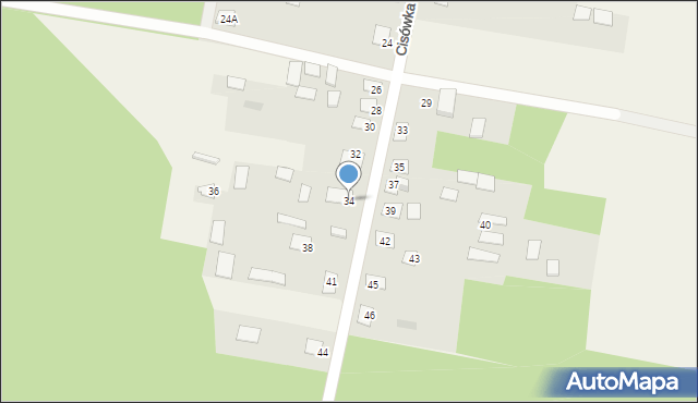 Cisówka, Cisówka, 34, mapa Cisówka