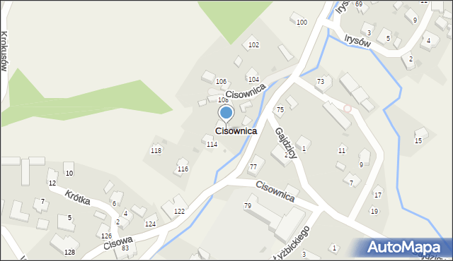 Cisownica, Cisowa, 112, mapa Cisownica