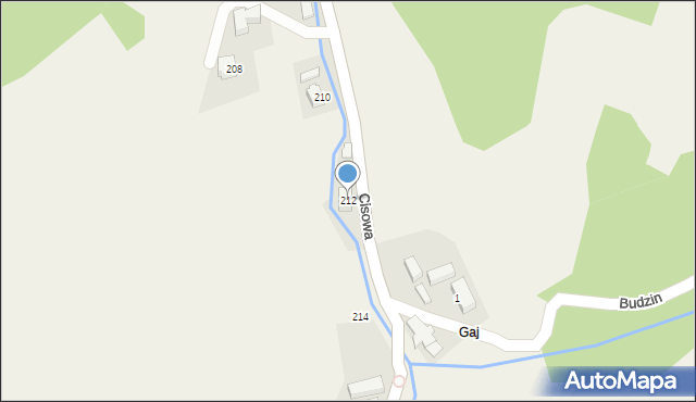 Cisownica, Cisowa, 212, mapa Cisownica