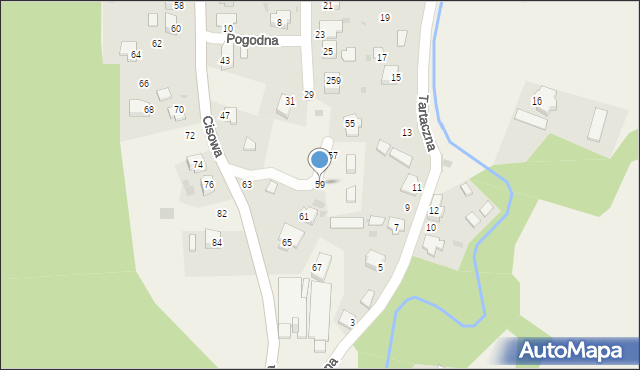 Cisownica, Cisowa, 59, mapa Cisownica