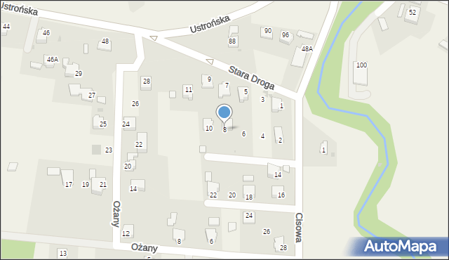 Cisownica, Cisowa, 8, mapa Cisownica