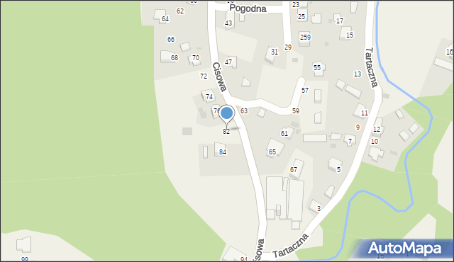 Cisownica, Cisowa, 82, mapa Cisownica