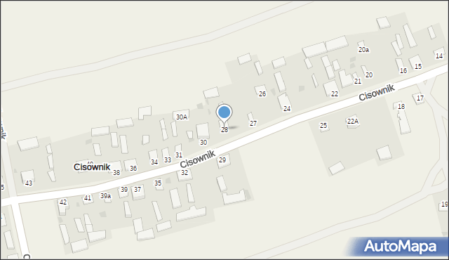 Cisownik, Cisownik, 28, mapa Cisownik