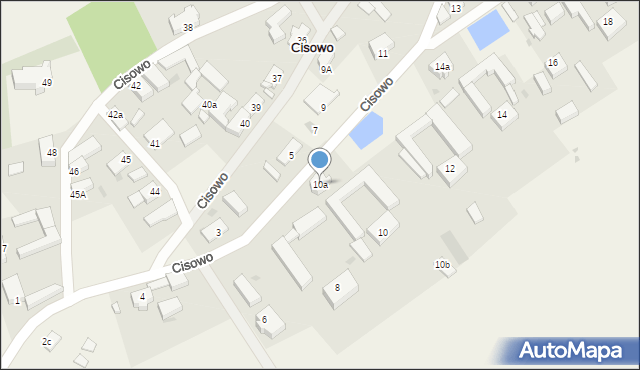 Cisowo, Cisowo, 10a, mapa Cisowo